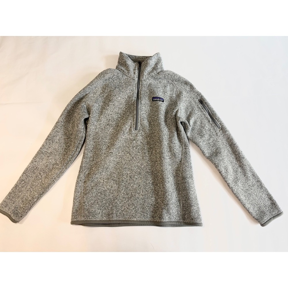Patagonia Better Sweater 1/4 Zip Fleece Pullover Heather Grey Womens Medium